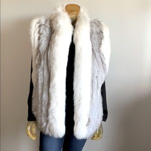 LAST PRICE DROP before going to donation box.  Genuine Norwegian Blue Fox vest